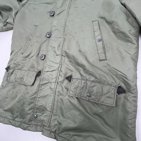 Vintage 70s Military Sage Green M-3B Antarctic Parka Jacket Coat Men's L