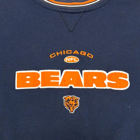 Vintage 2003 NFL Chicago Bears Embroidered Crewneck Sweatshirt Navy Sz XL