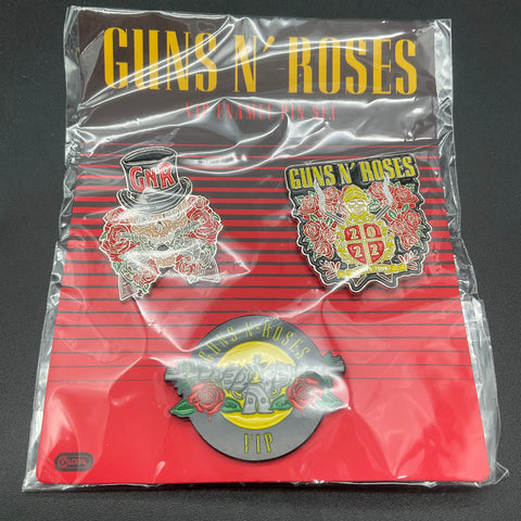 Guns N' Roses 2022 World Tour VIP Enamel Pin Set Lot of 3 Sealed Collectible