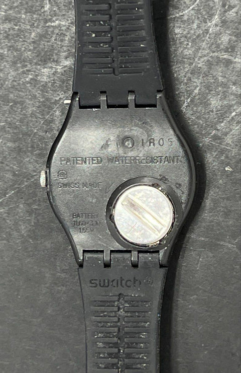 Swatch NYC New York City Black Dial Plastic Quartz Watch Swiss Made