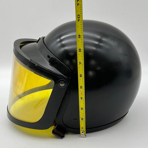 Vintage Sno Rider Helmet Black with Amber Visor AMA Approved Display Only