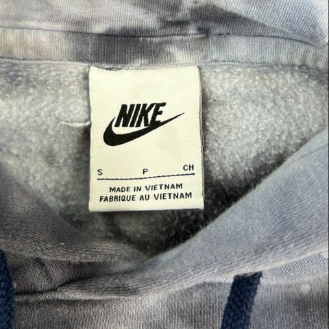 Nike Men's Sportswear Club Fleece Zero Gravity Hoodie Gray Tie-Dye Size S