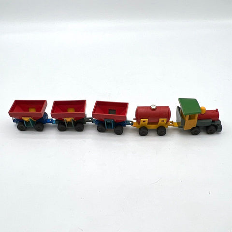 Jean Plastic Toy Train Set Lot 5 Vehicles Vintage West Germany