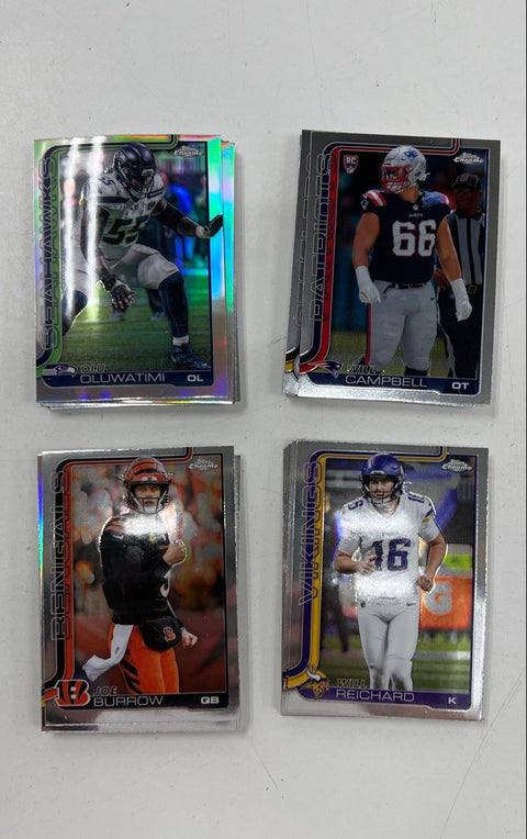 Mixed Sports Card Lot Modern NFL MLB Topps Chrome Optic 3 Lbs See Photos