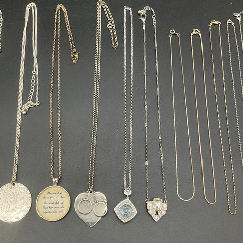 Fashion Costume Jewelry Lot 14 Necklaces Bratz Heart Statement Pendants