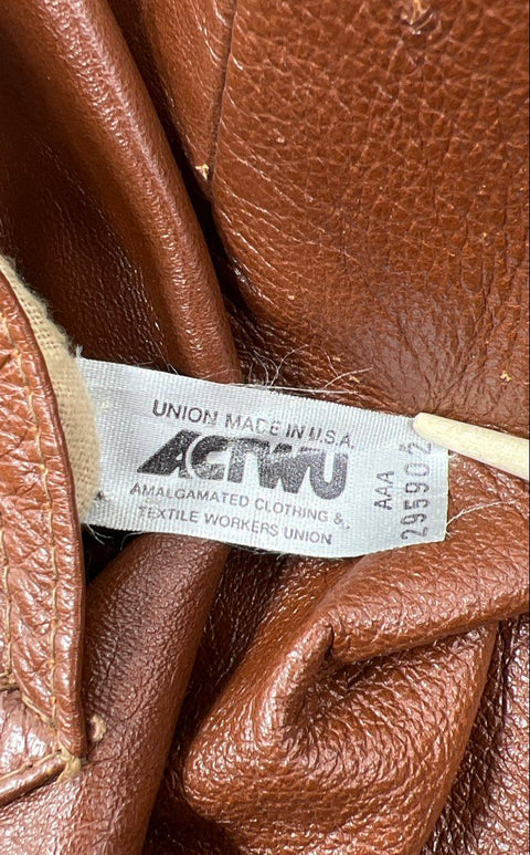 Vintage 70s Gittels Angel Skin Cabretta Leather Car Coat Jacket Sz 42