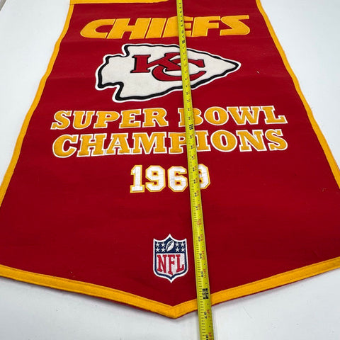 Winning Streak KC Chiefs 1969 Super Bowl Champions Embroidered NFL Banner