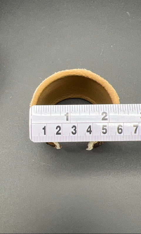 Annie Hammer Lot of 2 Tooled & Croc Embossed Leather Cuff Bracelets Signed