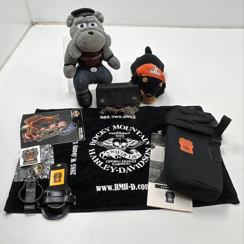 Vintage 1993 Harley-Davidson 90th Anniversary Lot Plush Wallet Bag Decal 10pc