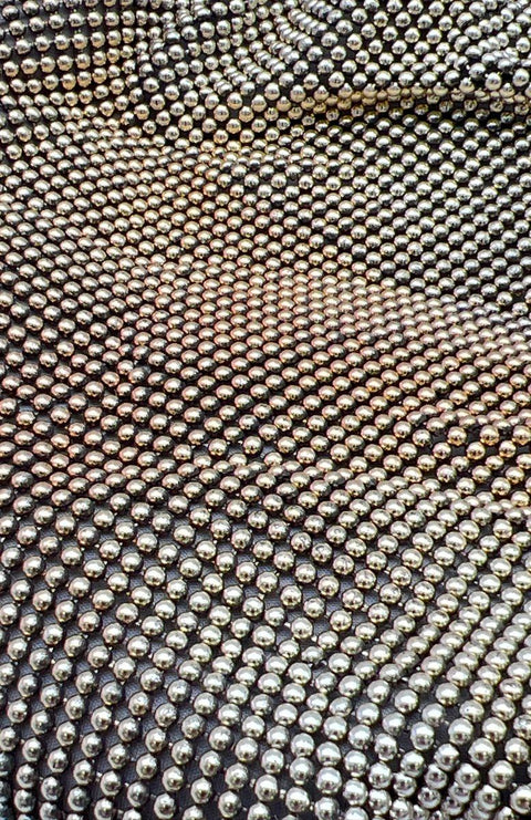 Vintage Whiting & Davis International Champagne Gold Mesh Crossbody Bag