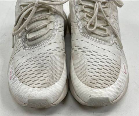 Nike Air Max 270 White Pink Grey Lifestyle Running Sneakers Size 9.5