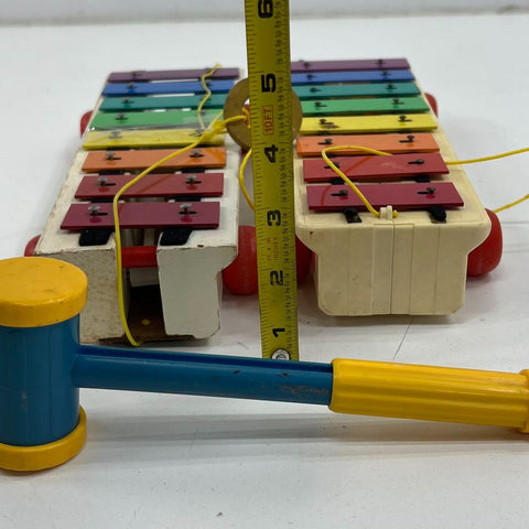 Vintage Fisher Price Pull-A-Tune Xylophone Lot of 2 8-Key Musical Toys 70s 80s