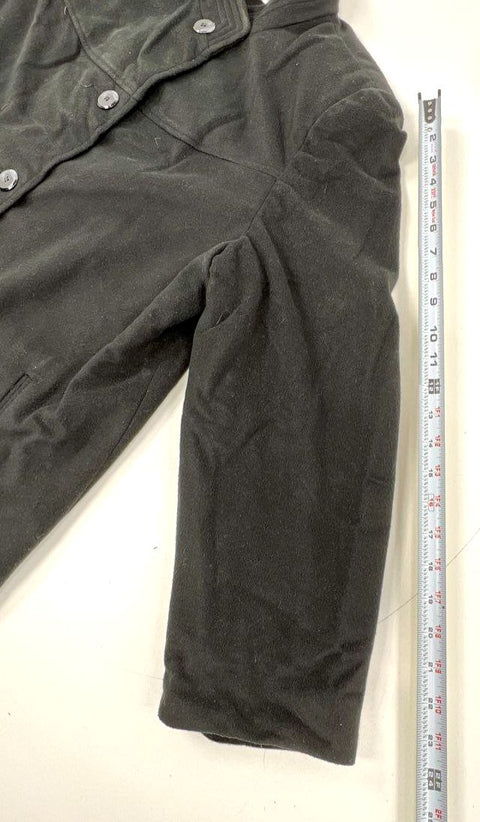 Vintage 80s Wellington Women's Kashmiracle Black Longline Mandarin Collar Coat