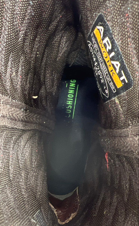 Ariat Anthem Western Work Square Toe Brown Leather Men's Boots Size US 6D