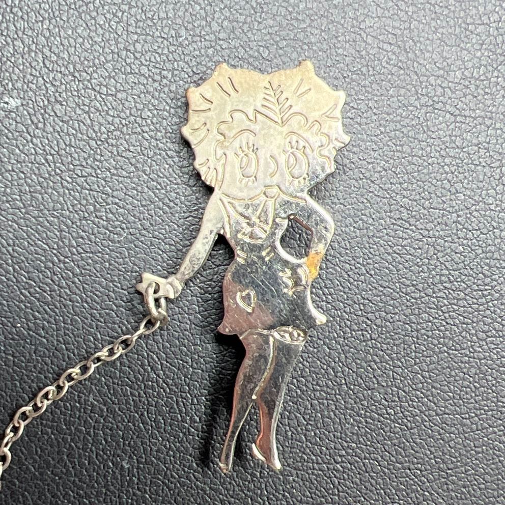 Vintage 1930s Art Deco Betty Boop Walking Scottie Dog Duette Scatter Pin Brooch