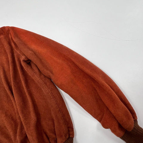 Vintage 70s EasyAces Velour Terry Cloth Pullover Shirt Plaid Collar USA Sz S