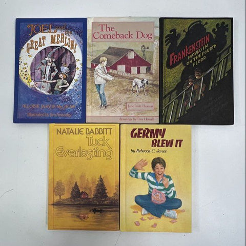 Vintage 70s 80s Kids Chapter Book Lot 5 Weekly Reader Tuck Everlasting Hardcover