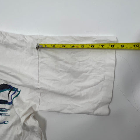 Vintage 90s Adidas Trefoil Big Logo T-Shirt Single Stitch Made USA Sz L