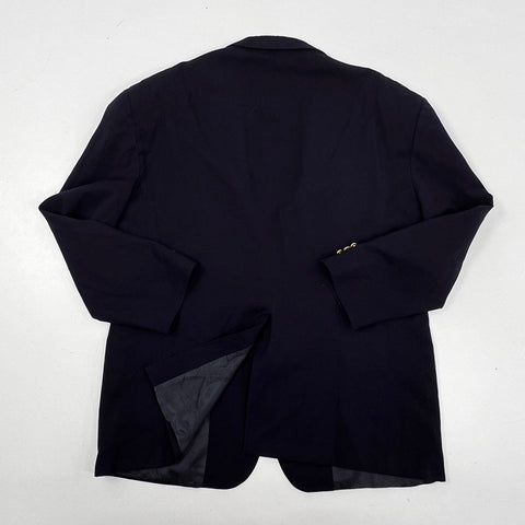 Vintage 80s Polo Ralph Lauren Men's Navy Wool Blazer Sport Coat Sz 40R