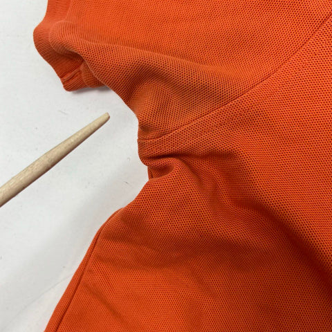 Psycho Bunny Classic Pima Cotton Polo Shirt Orange Logo Made in Peru Sz 4