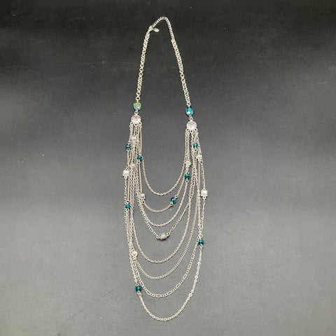 Cookie Lee Costume Jewelry Lot of 2 Necklaces Gold Tone Silver Tone Boho Style