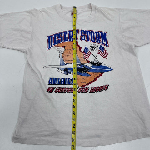 Vintage 1991 Desert Storm Gulf War T-Shirt Single Stitch Fruit of the Loom Sz XL