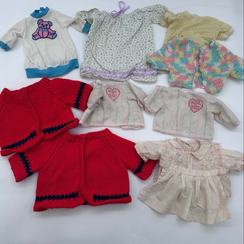 Vintage 80s 90s Doll Clothes Lot Mixed Heart to Heart La Baby Sweaters Dresses
