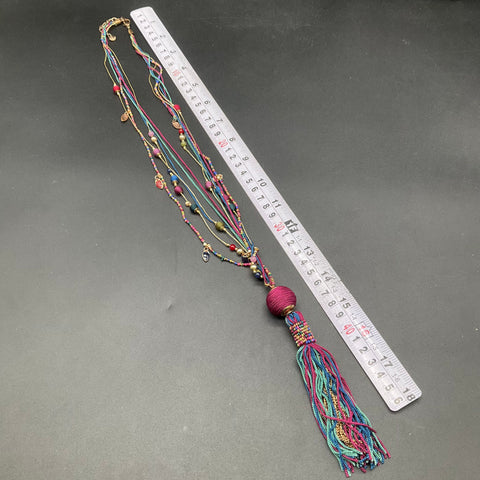 Vintage 1980s Jewel Tone Costume Jewelry Lot Necklaces Earrings 9 Pcs