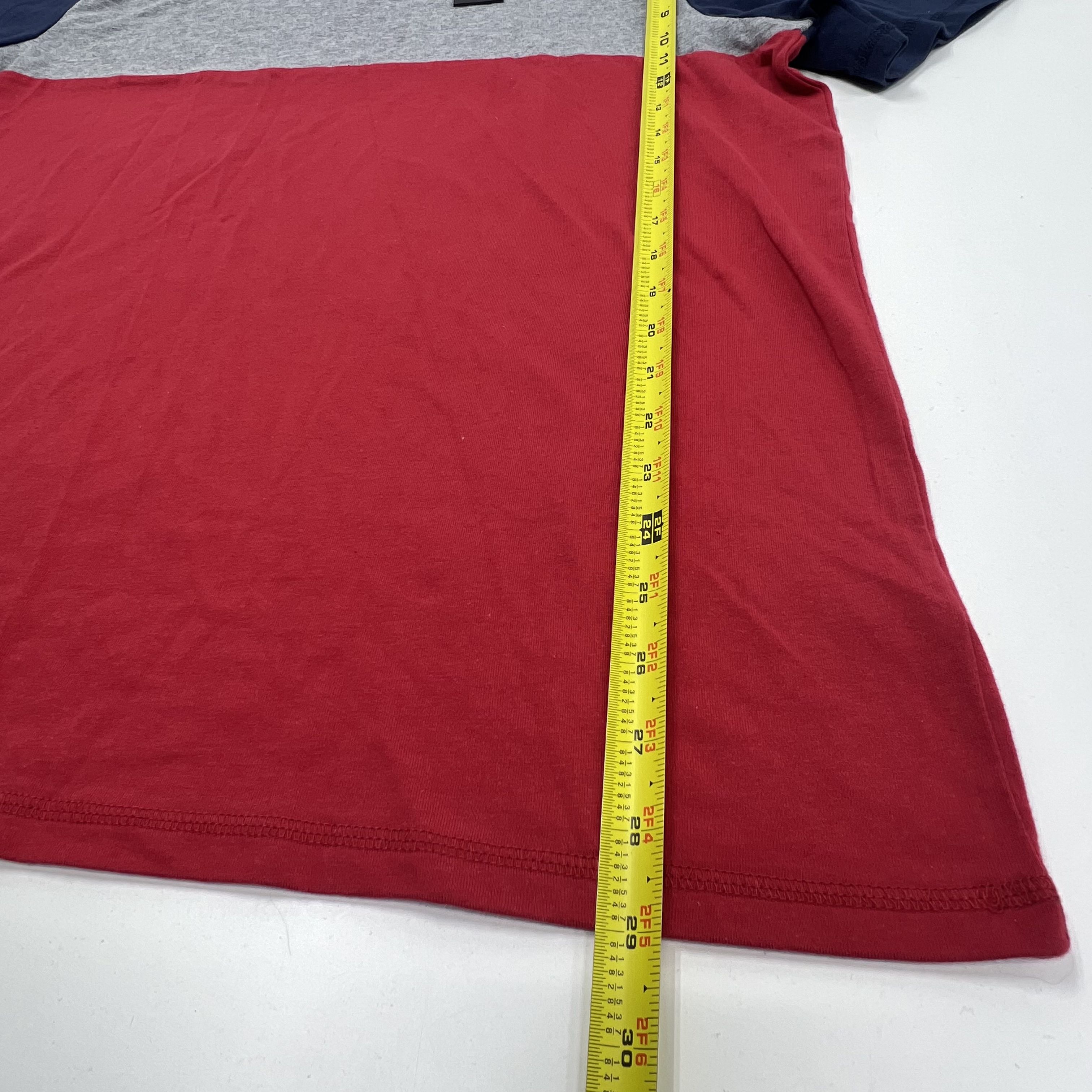 NWT Buffalo David Bitton Color Block Red Blue Gray T-shirt Men's Size XL $55