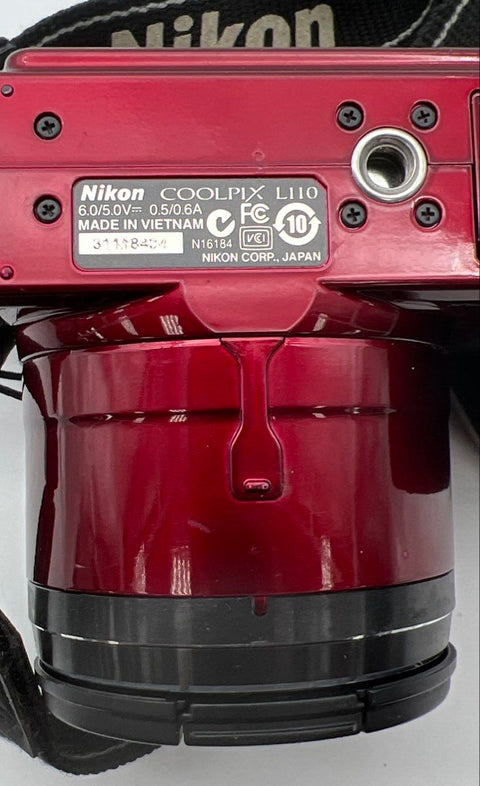 Nikon Coolpix L110 12.1MP Digital Bridge Camera 15x Optical Zoom Red Bundle