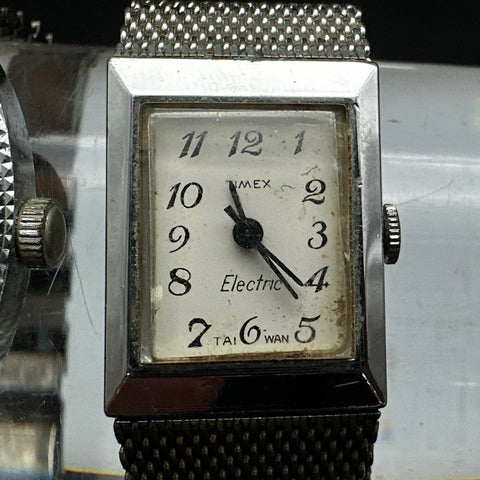 Vintage Timex Watch Lot of 4 Electric and Quartz Mesh Leather Wristwatches