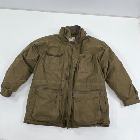 Vintage 90s Cabela's Men's Goose Down Parka Coat Olive Hunting Field Jacket L