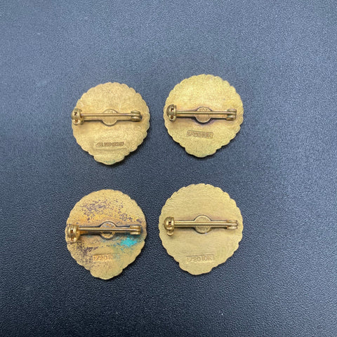 Vintage 1/20 10K Gold Filled Safe Driver Award Pins Lot of 4 No Accident 11.1g
