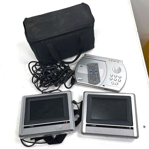 Vintage Venturer PVS 1960 Car DVD Player Dual Screen System Remote Bag