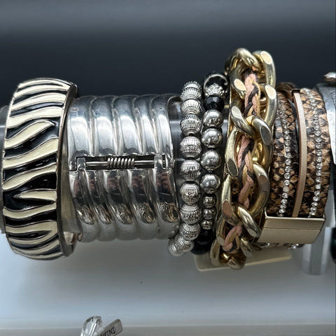 Fashion Costume Jewelry Bracelet Lot of 25+ Alex and Ani Cuffs Beaded Stretch
