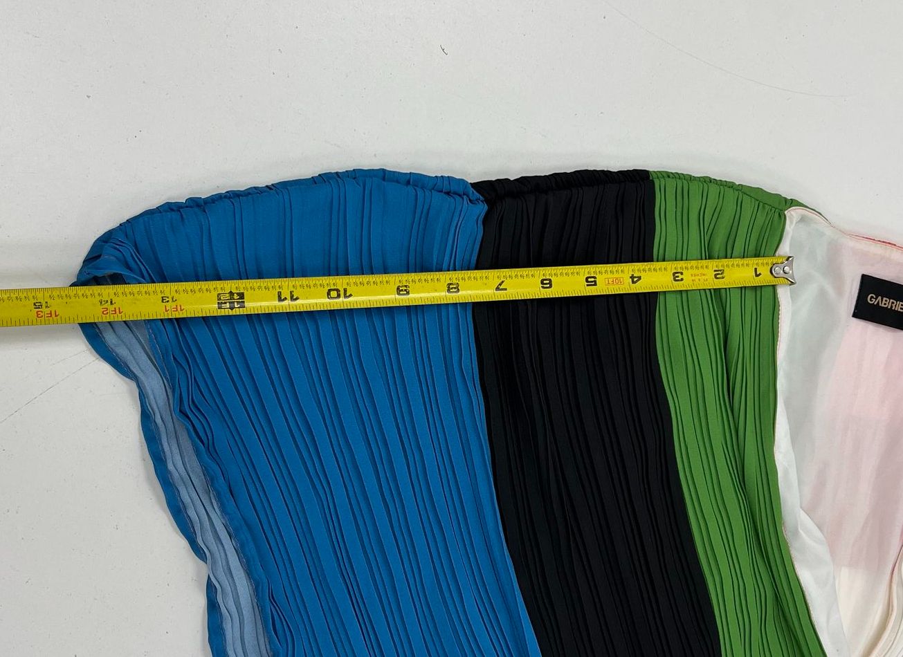Gabrielle Union Multicolor Pleated Colorblock One Shoulder Dress Women's XL