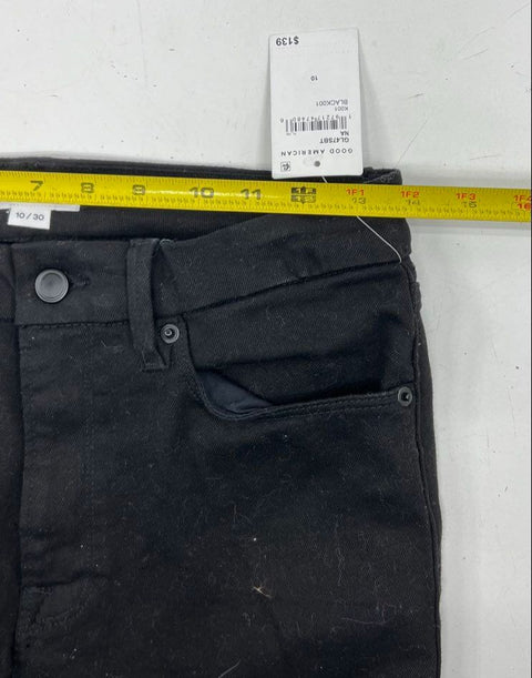 Good American Women's Black Good Legs Skinny Mid Rise Jeans Size 10/30 NWT