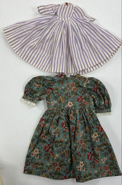 Vintage 80s 90s Lot of Handmade Doll Clothes Dresses Prairie Calico Outfits