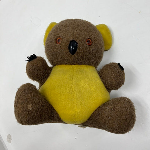 Vintage Gund Koala Bear Plush Stuffed Animal Toy Brown Yellow 12 Inch