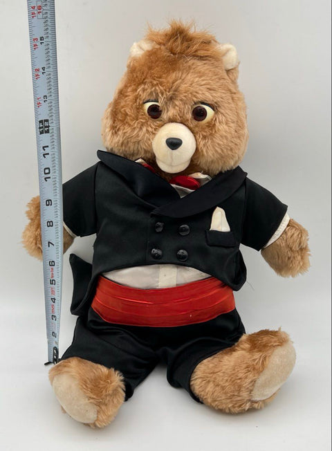 Teddy Ruxpin Vintage Animatronic Plush Bear 15 Inch Tuxedo Outfit