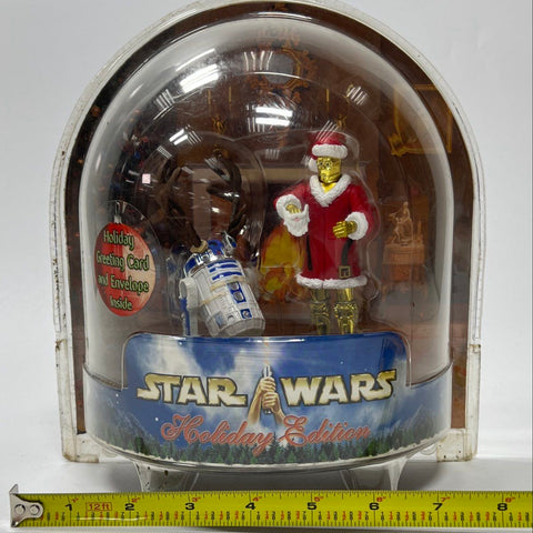 Hasbro Star Wars Holiday Edition C-3PO R2-D2 McQuarrie Art 3.75 Inch Sealed New