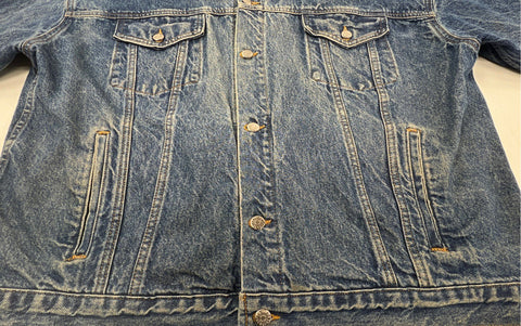 Vintage 90s AOH Ancient Order of Hibernians Denim Trucker Jacket USA Sz 2XL