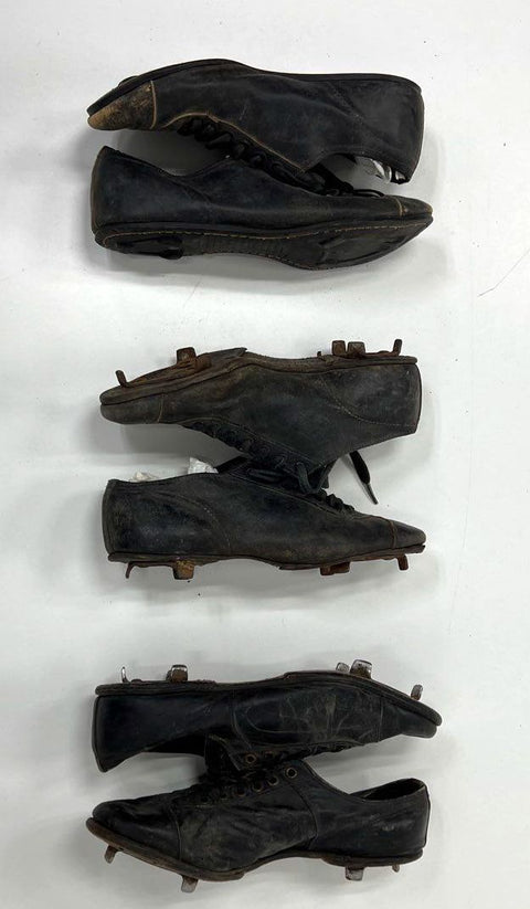 Vintage 1950s Hyde Leather Football Spiked Cleats Lot of 3 Pairs Size Mens