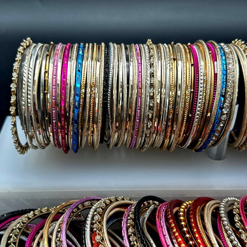 Mixed Fashion Bangle Bracelet Costume Jewelry Lot Colorful Rhinestone Accents
