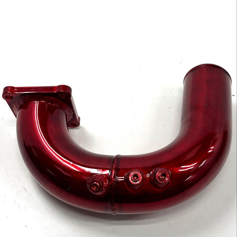 Red Anodized Aluminum Turbo Intake Elbow Pipe Charge Pipe Kit Coupler Clamps