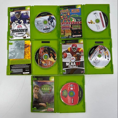 Halo 2 Namco Museum NCAA Football 07 Original Xbox 5 Game Lot Microsoft