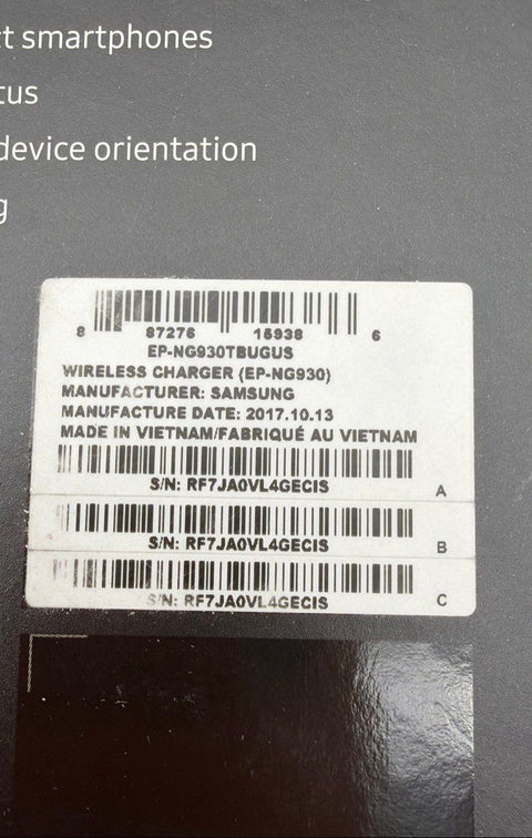 Samsung EP-NG930 Wireless Charging Stand Fast Charge Black Tested Works