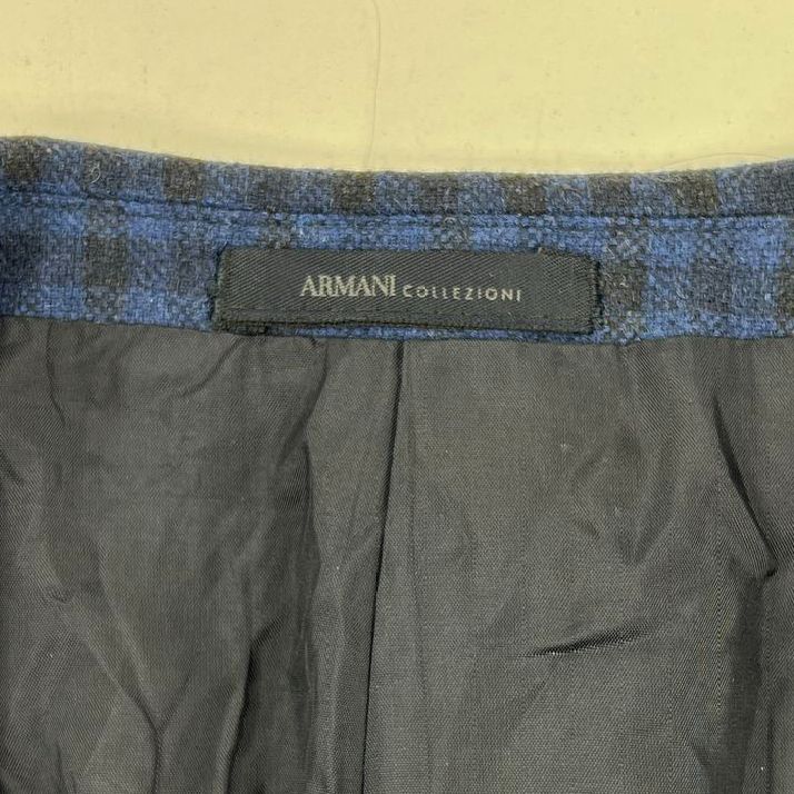 Men's Armani Collezioni G Line Blue Plaid Blazer Suit Jacket - Size Large?