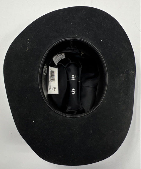 Stetson Men's Black Apache American Buffalo Collection 4X Cowboy Hat Sz 7