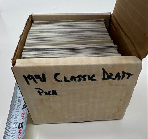 Sports Card Lot 1987-1991 Leaf Fleer Classic Draft Picks 3 Boxes See Photos